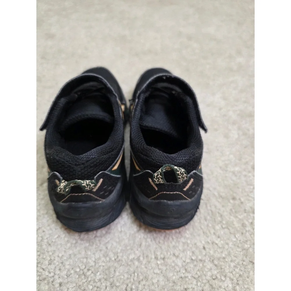 Asics Pre Venture 9 PS Kids Running Shoes Black Golden Orange Size K13